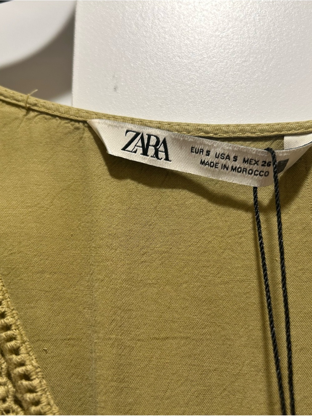 Zara Olive Green Maxi Dress with Button Front - Picture 3 of 4
